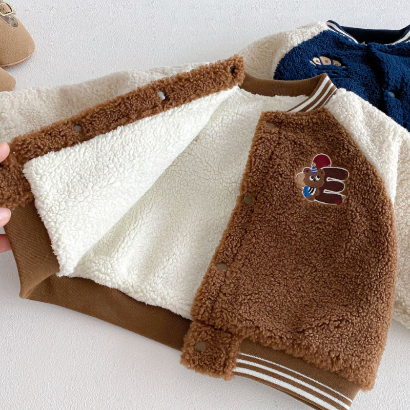 【BABY&KID】冬新作韓国風配色裏起毛ブルゾンSK102903