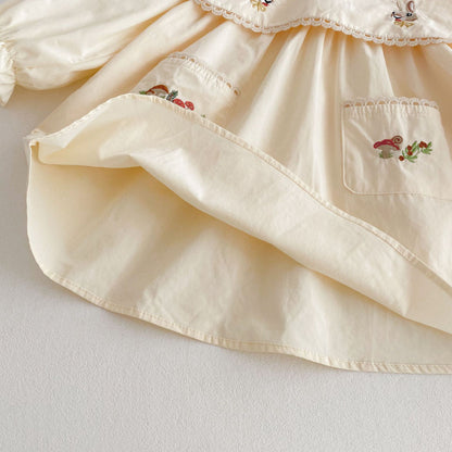 【BABY&KID】カートンうさぎ刺繍ワンピースSK011022