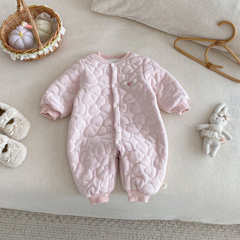 【BABY】冬新作マカロンカラー刺繍カバーオールSK102910