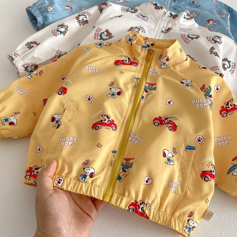 【BABY&KID】総柄わんちゃんジップパーカーSK104315