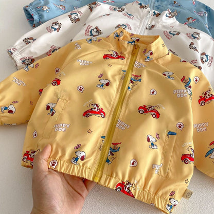 【BABY&KID】総柄わんちゃんジップパーカーSK104315