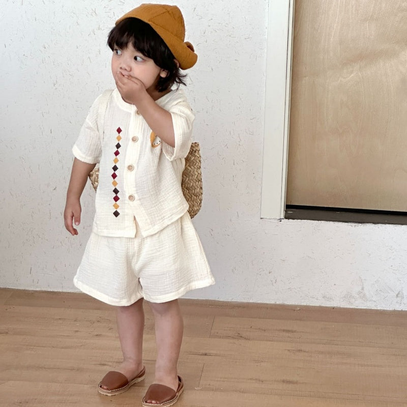 【BABY&KID】夏新作コットンガーゼセットアップ、ワンピースSK104719