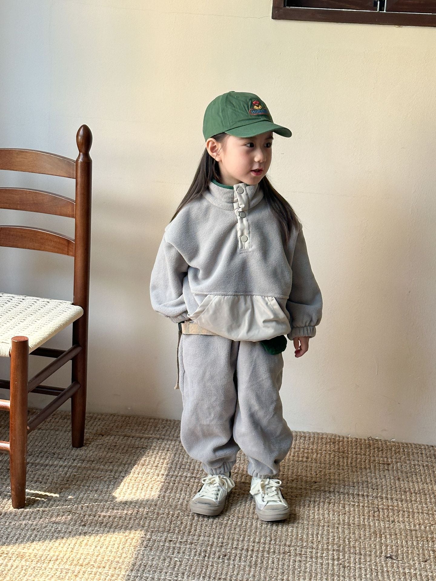 【BABY&KID】ハイネックもこもこ起毛セットアップSK023006