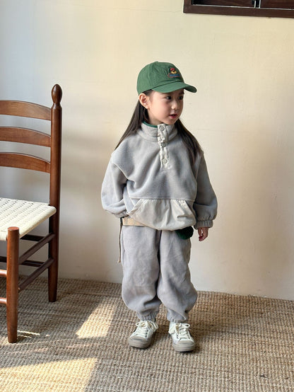 【BABY&KID】ハイネックもこもこ起毛セットアップSK023006