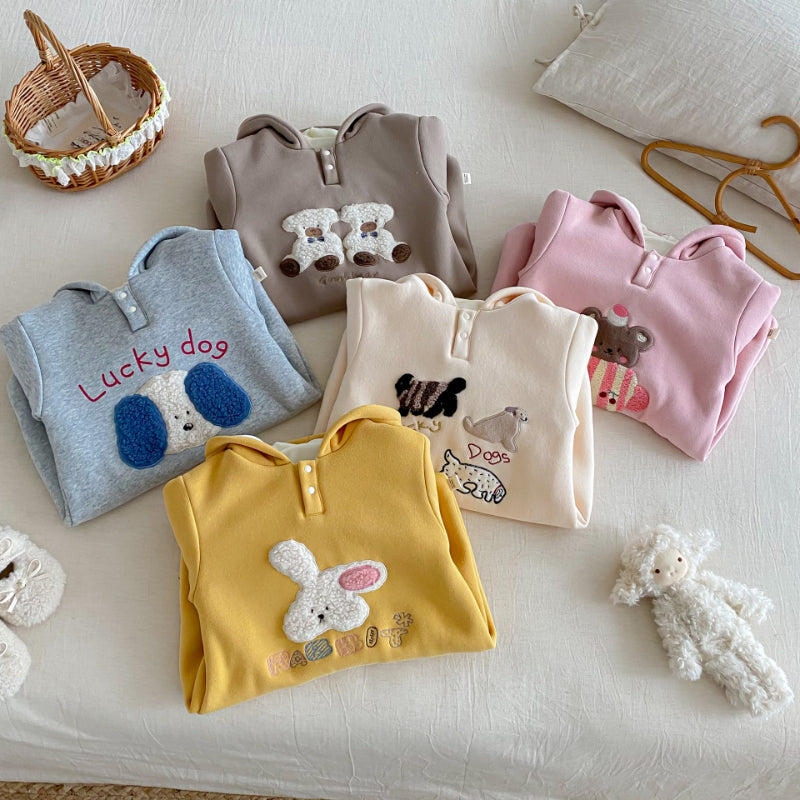【BABY】冬新作アニマル刺繍カバーオールSK102909