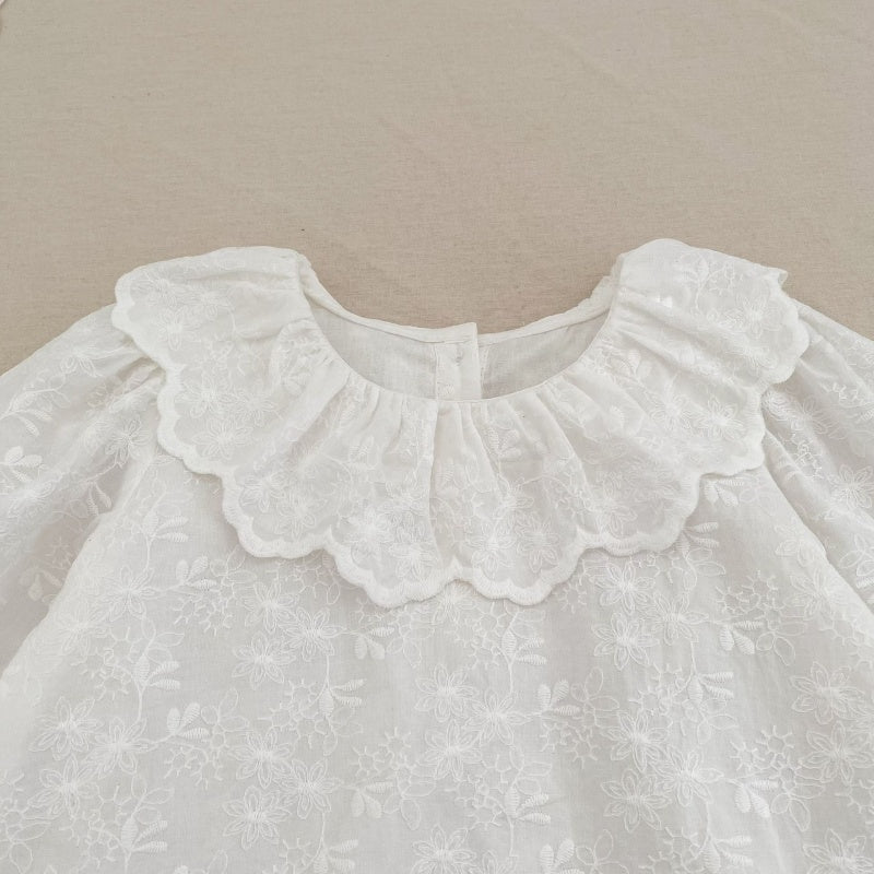 【BABY&KID】ラウンドネック刺繍ロンパース、ワンピースSK107920
