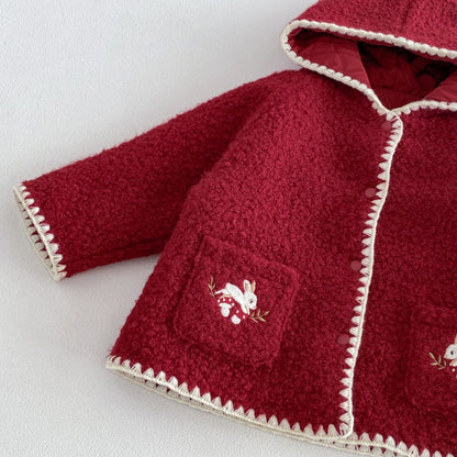 【BABY&KID】うさぎ刺繍中綿ジャケット、ワンピース、ニット、パンツ、トップスSK108118