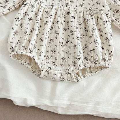 【BABY&KID】コットン小花柄ロンパース、ワンピースSK107919