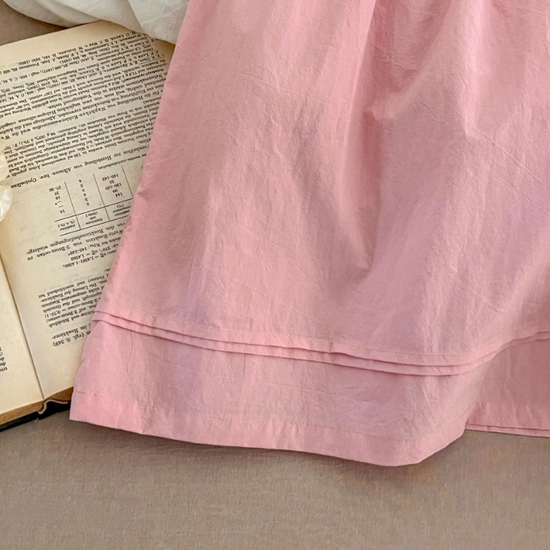 【姉妹服】夏新作 レース刺繍ロンパース、ワンピースSK072320