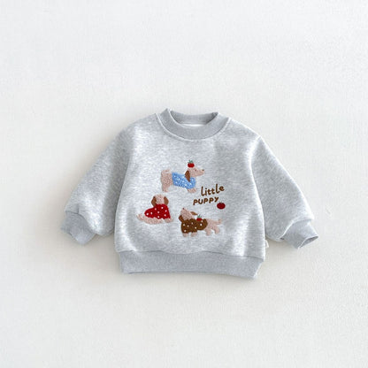 【BABY&KID】冬新作カートゥーンワッペントレーナーSK108503