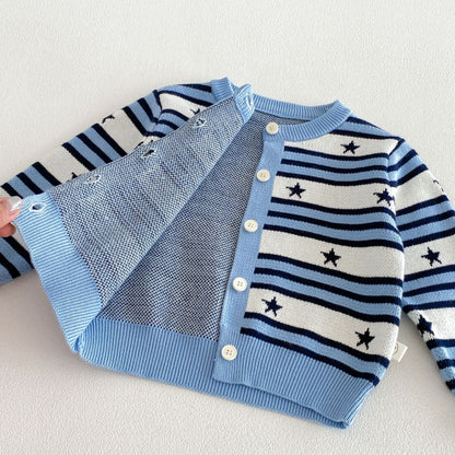 【BABY&KID】ボーダーニットカーディガンSK106606