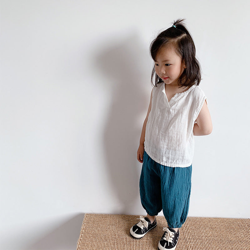 【BABY&KID】夏新作 韓国風ノースリーブトップスSK080809