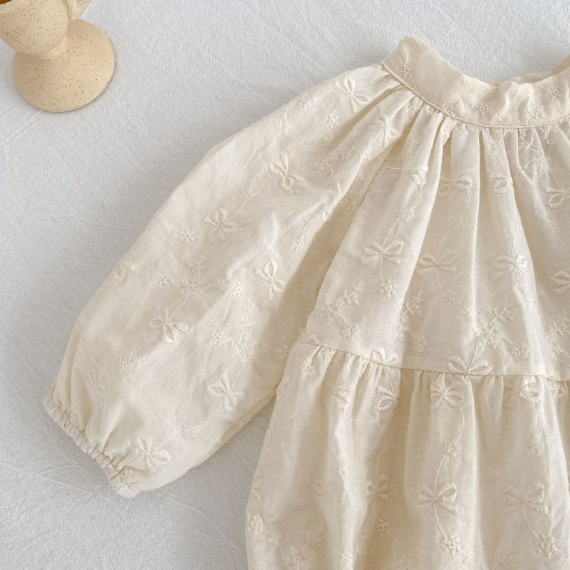 【BABY&KID】蝶結び刺繍ロンパース、ワンピースSK107915