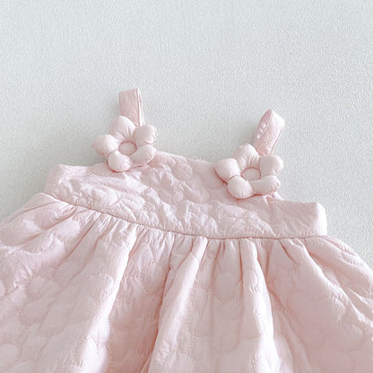 【BABY&KID】冬新作厚手フラワーワンピース、ハイネックニットSK107725