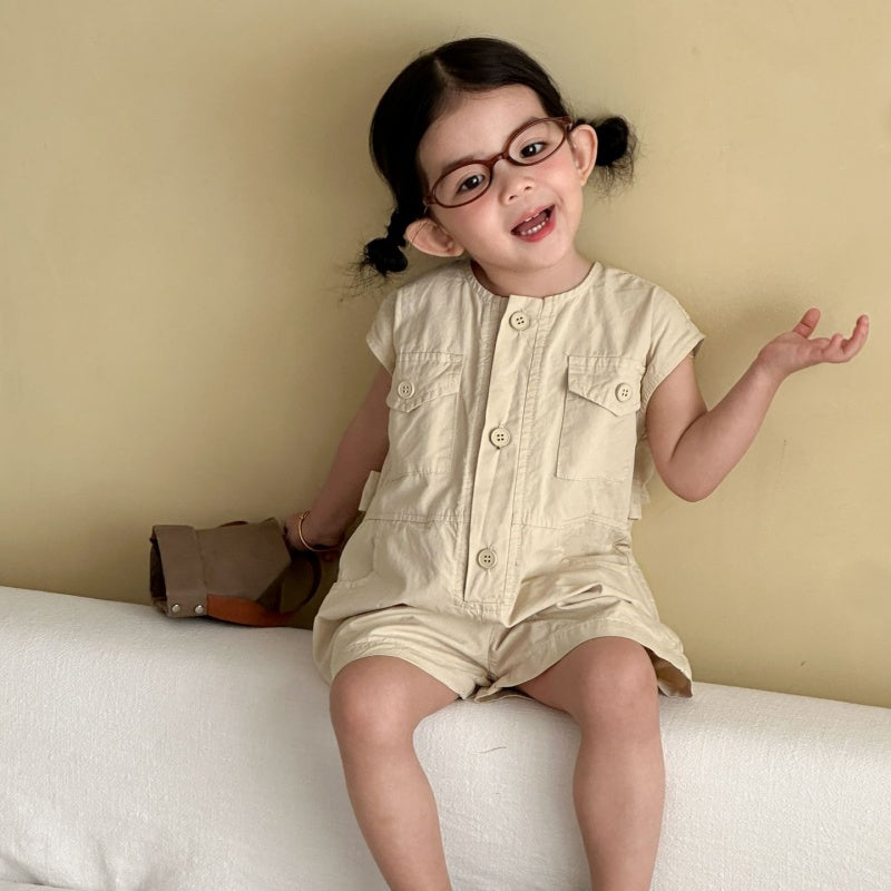 【BABY&KID】夏新作キッズショートオールインワンSK104724