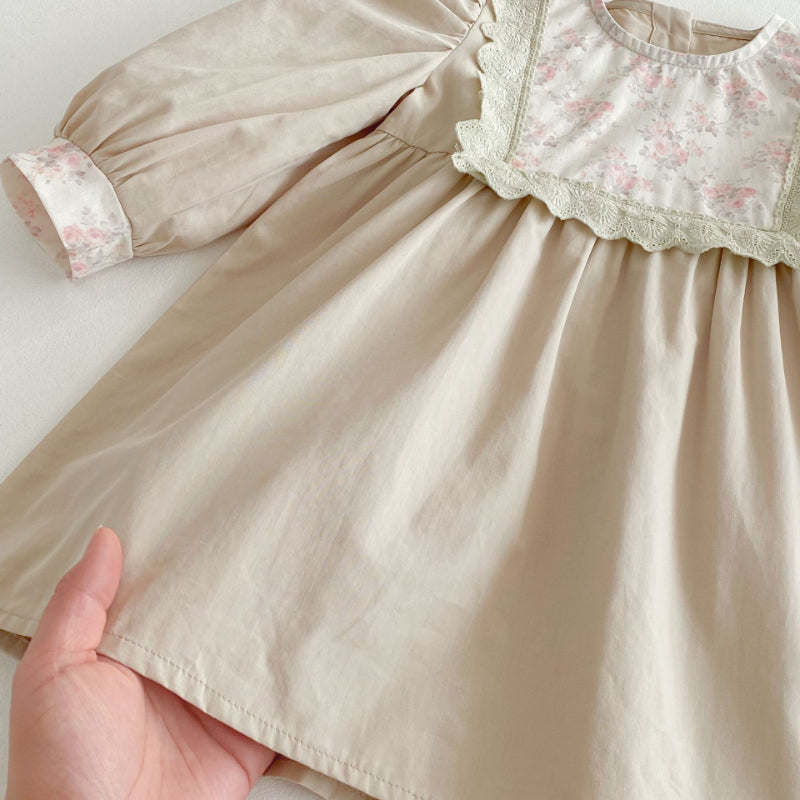 【BABY&KID】小花柄レースフリルワンピースSK011014
