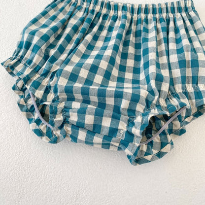 【BABY&KID】夏新作 かわいいチェックセットアップSK104926