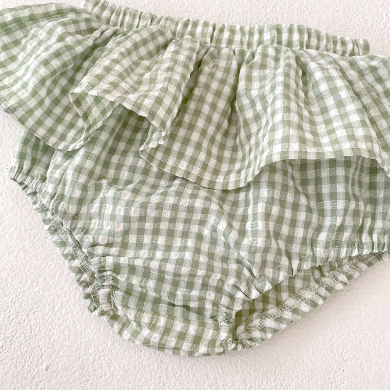 【BABY&KID】夏新作 グリーン蝶結び付きセットアップSK080108