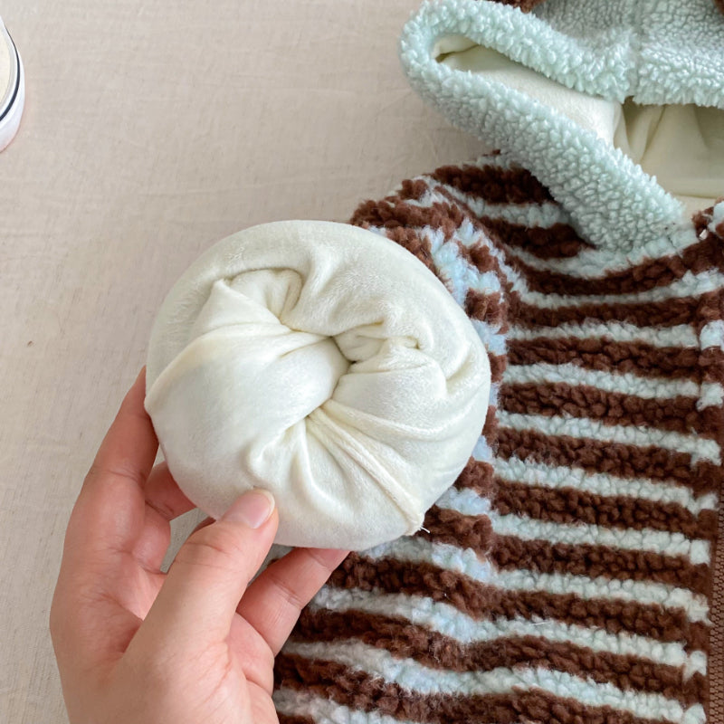 【BABY】ボーダー裏起毛フードカバーオールSK102912