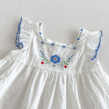 【BABY&KID】夏新作花刺繍ワンピース、サロペット、TシャツSK105903