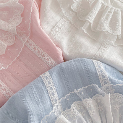 【BABY&KID】かわいいレースフリル襟ブラウスSK103511