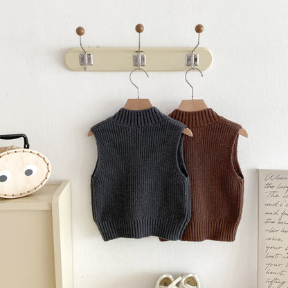 【BABY&KID】VネックレトロニットベストSK092919