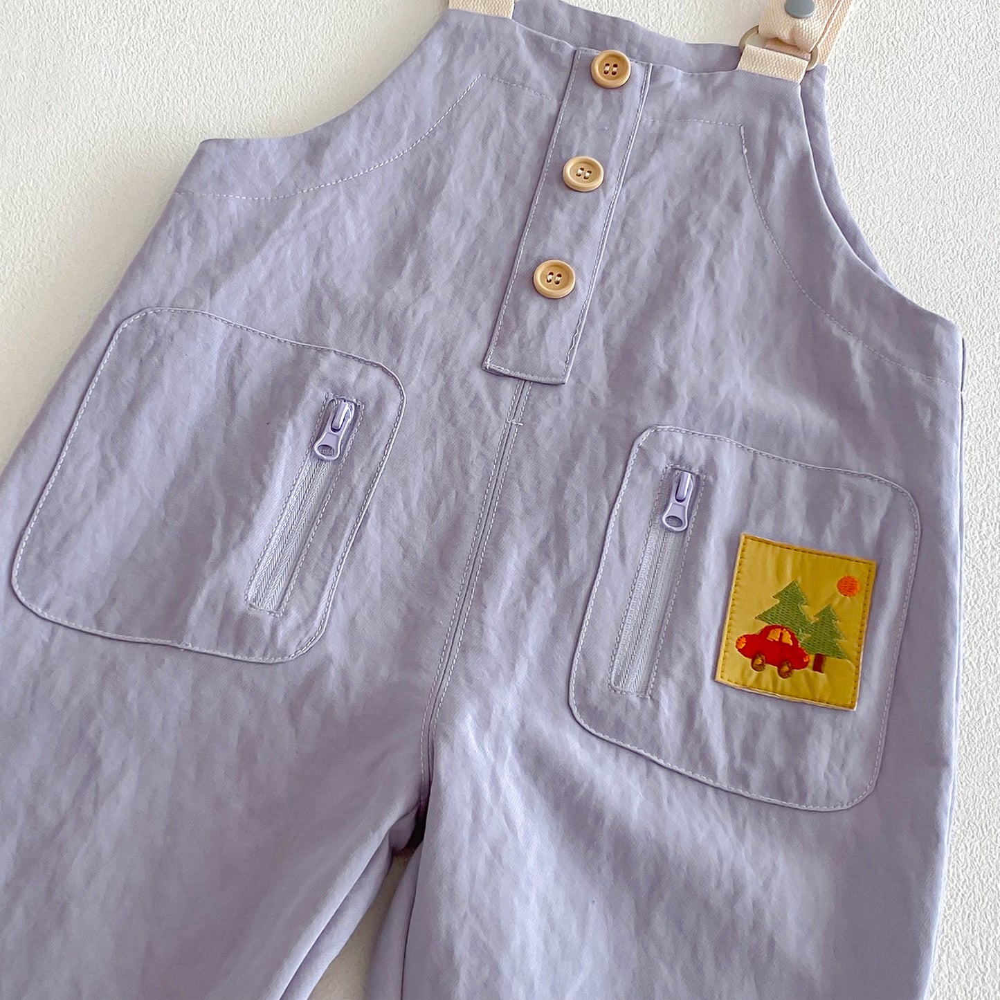 【BABY&KID】韓国風ワッペンサロペットパンツSK103502