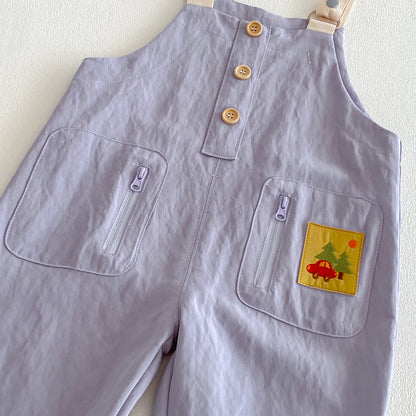 【BABY&KID】韓国風ワッペンサロペットパンツSK103502