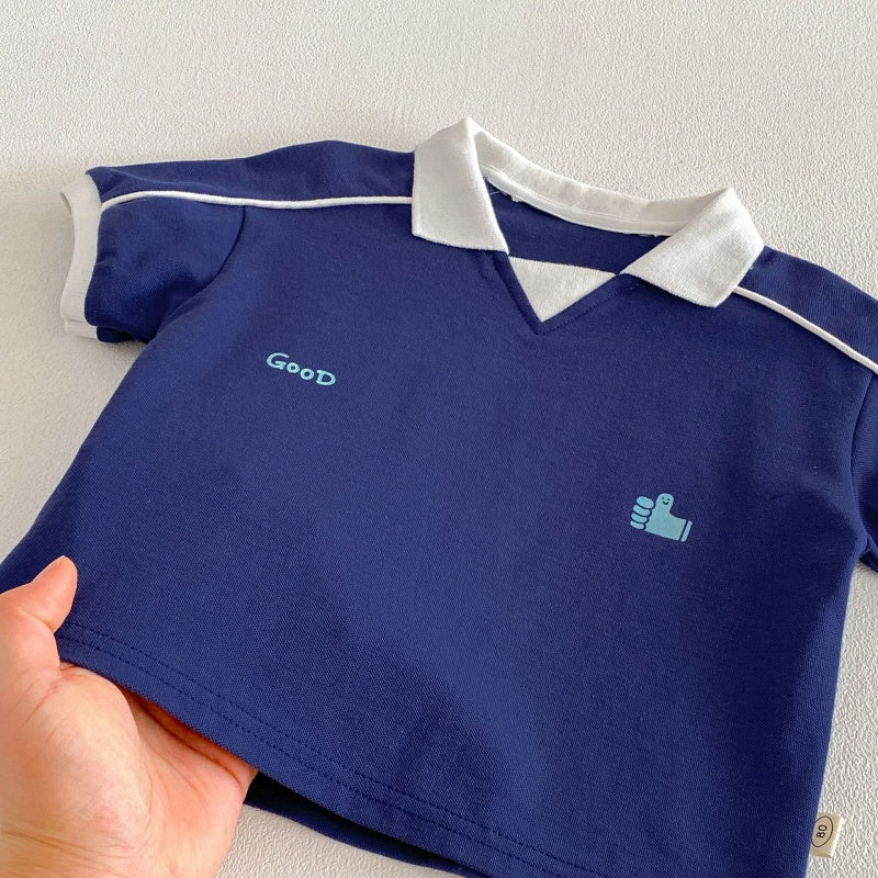 【BABY&KID】夏新作配色ロゴTシャツ、ショートパンツSK104624