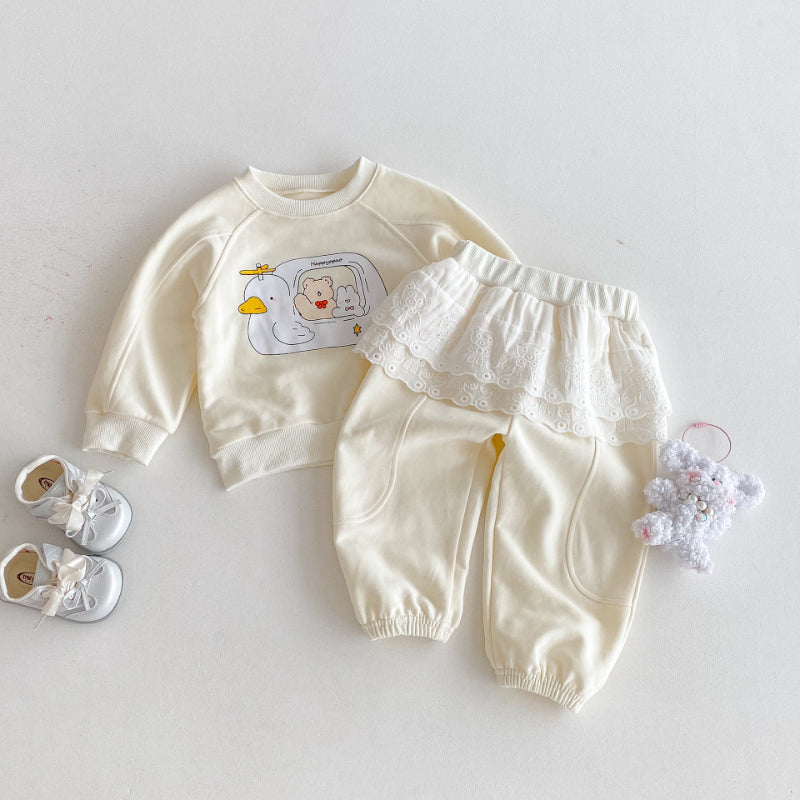 【BABY&KID】アヒルプリントセットアップSK092915