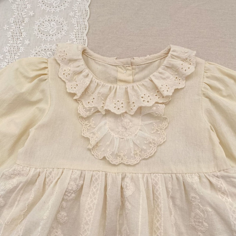 【BABY&KID】レース刺繍ロンパース、ワンピースSK107914
