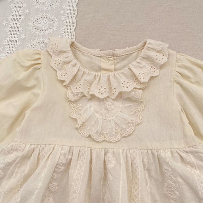 【BABY&KID】レース刺繍ロンパース、ワンピースSK107914