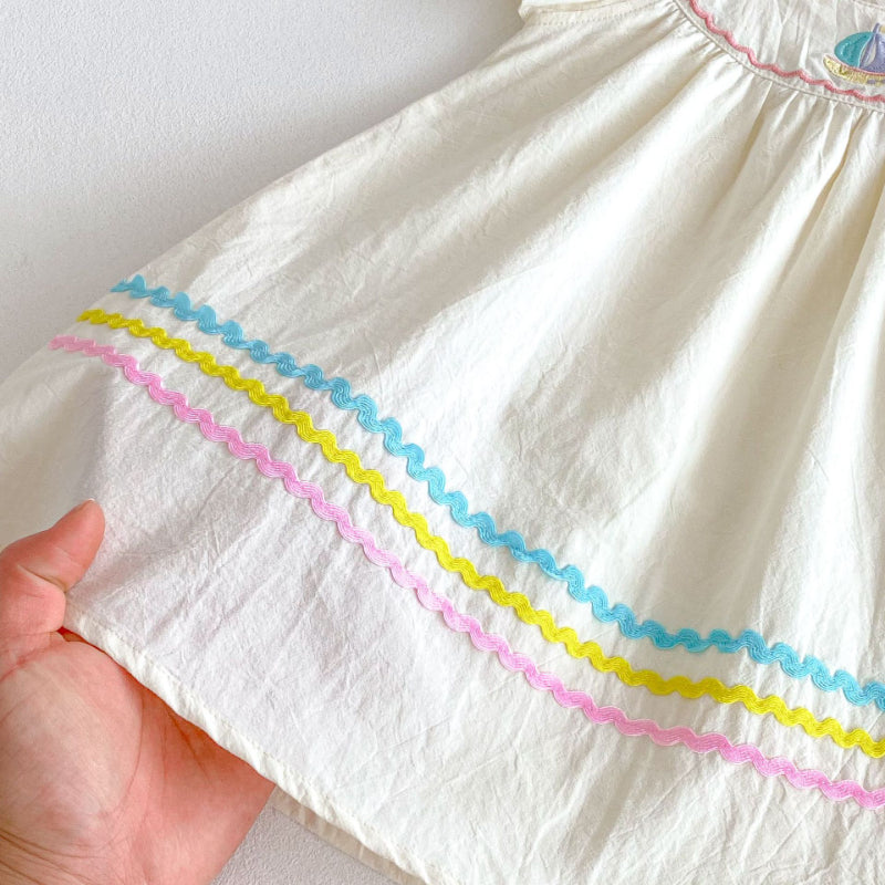 【BABY&KID】夏新作 帆船刺繍ワンピースSK081612