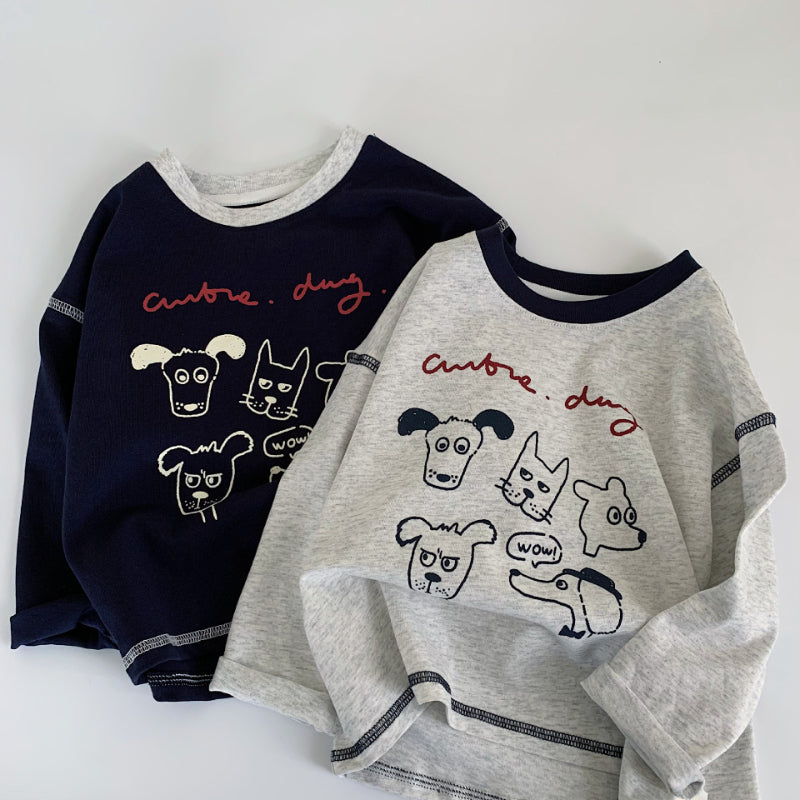 【BABY&KID】多頭小犬柄TシャツSK100512