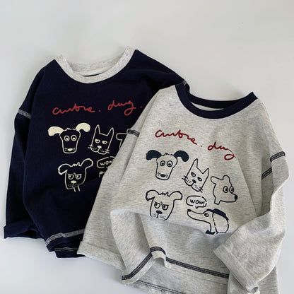 【BABY&KID】多頭小犬柄TシャツSK100512