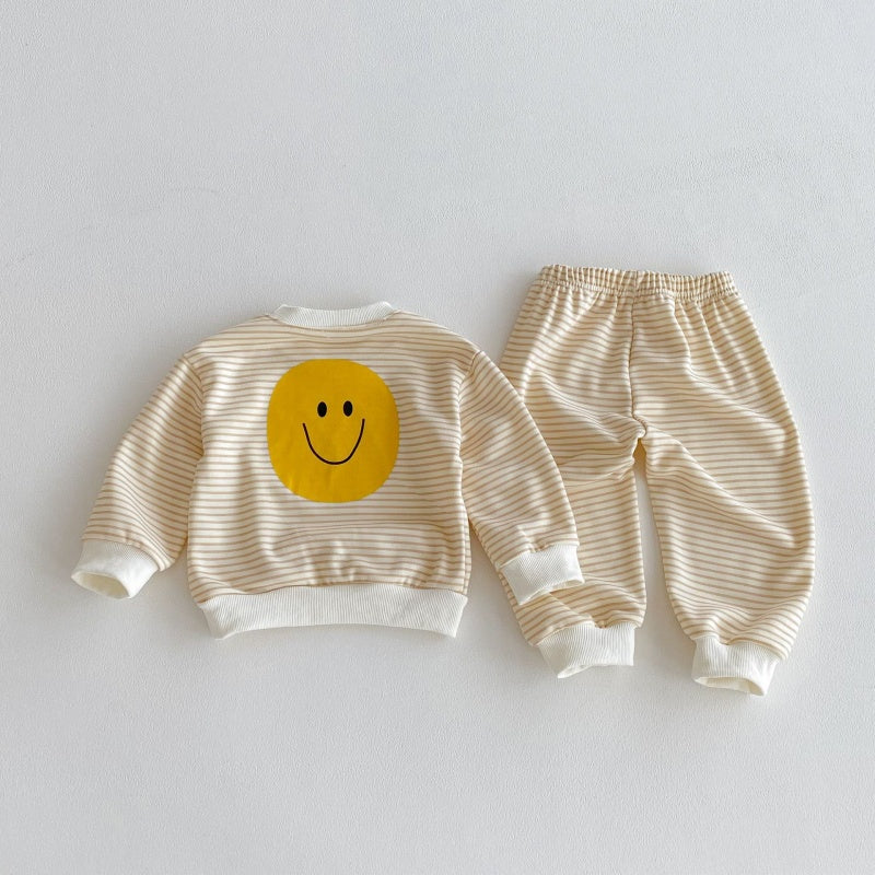 【BABY&KID】にこちゃんボーダーセットアップSK104017