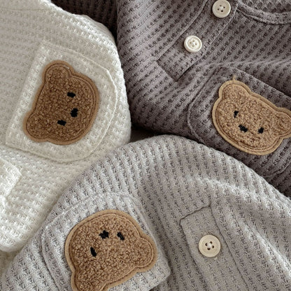 【BABY&KID】夏新作ワッフルくまセットアップSK105019