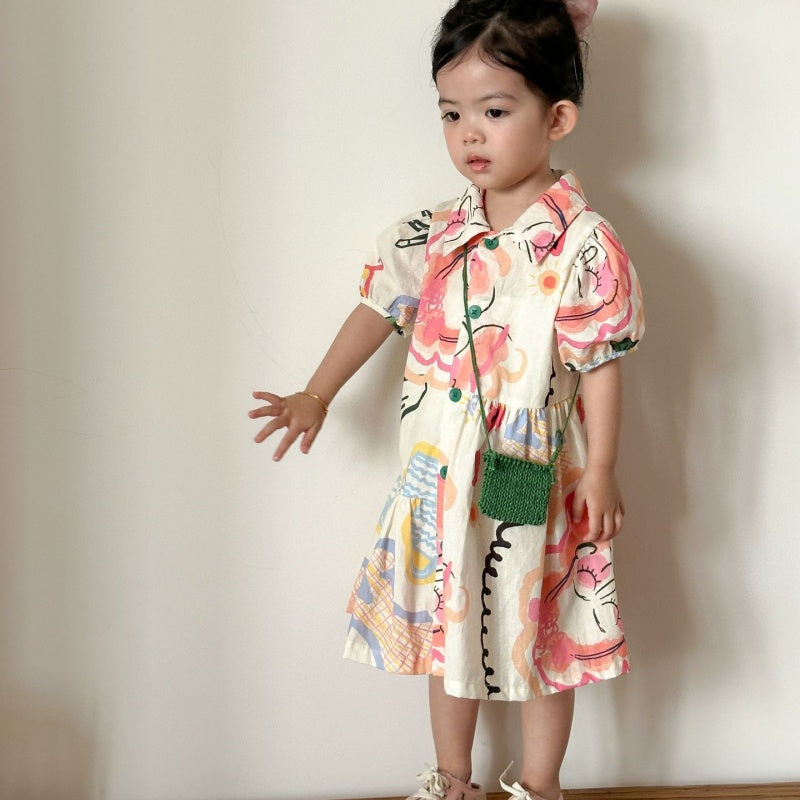 【BABY&KID】夏新作カラフルフラワーセットアップ、ワンピースSK104705