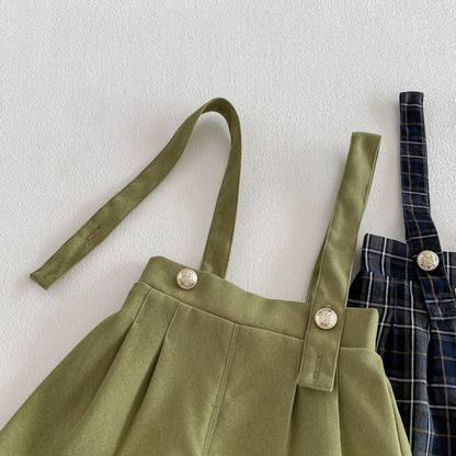 【BABY&KID】韓国風リボンタイシャツ、サロペットショーツSK103522