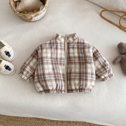 【BABY&KID】冬新作刺繍カートゥーンリバーシブルコートSK102524