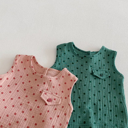 【BABY&KID】夏新作シンプルドットセットアップSK104620
