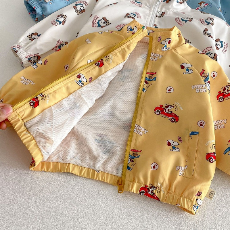 【BABY&KID】総柄わんちゃんジップパーカーSK104315