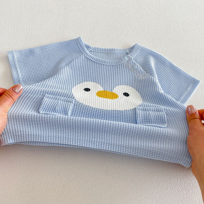 【BABY&KID】夏新作ワッフルカートゥーンセットアップSK105603