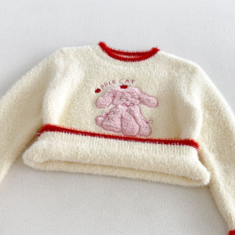 【BABY&KID】冬新作カートゥーン刺繍ニットSK108512