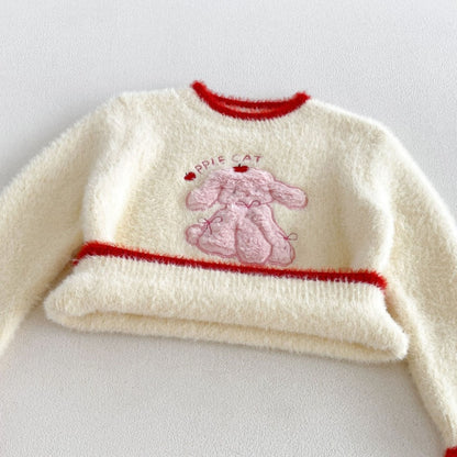 【BABY&KID】冬新作カートゥーン刺繍ニットSK108512