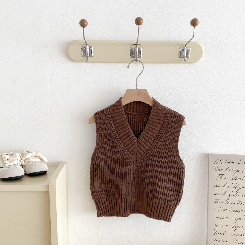 【BABY&KID】VネックレトロニットベストSK092919
