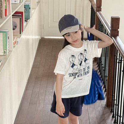 【BABY&KID】夏新作 可愛いカジュアルクルーネックTシャツSK010217