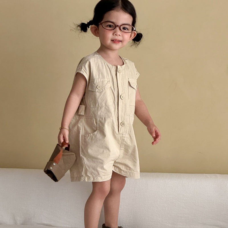 【BABY&KID】夏新作キッズショートオールインワンSK104724