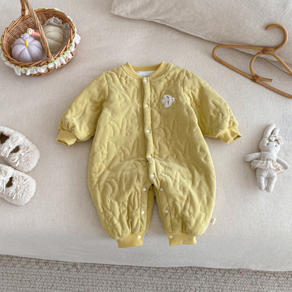 【BABY】冬新作マカロンカラー刺繍カバーオールSK102910