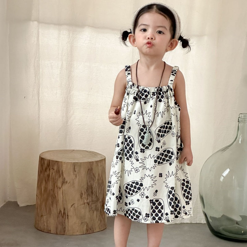 【BABY&KID】夏新作パイナップルプリントセットアップ、ワンピースSK104715